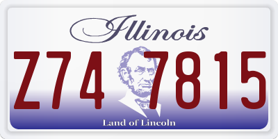 IL license plate Z747815