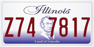 IL license plate Z747817