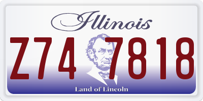 IL license plate Z747818