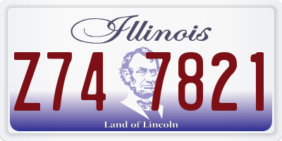 IL license plate Z747821