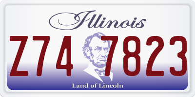 IL license plate Z747823