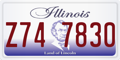 IL license plate Z747830