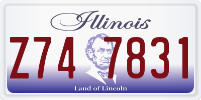 IL license plate Z747831