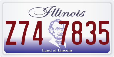IL license plate Z747835