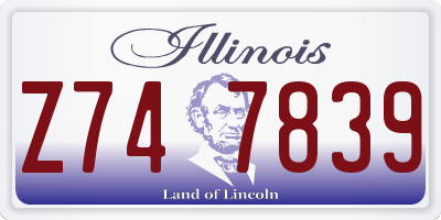 IL license plate Z747839