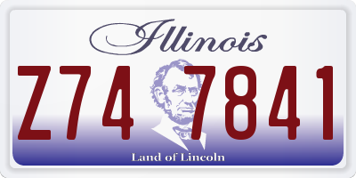IL license plate Z747841