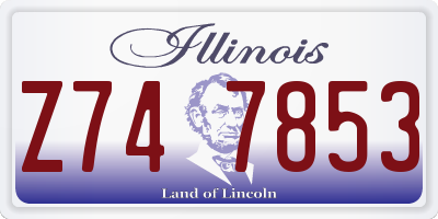 IL license plate Z747853