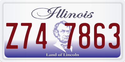 IL license plate Z747863