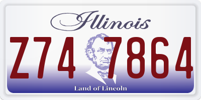 IL license plate Z747864