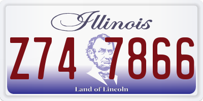 IL license plate Z747866