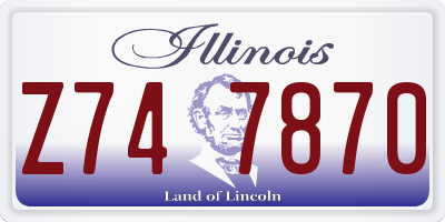 IL license plate Z747870