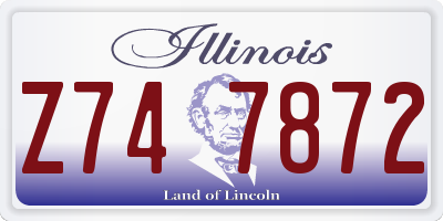 IL license plate Z747872