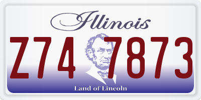 IL license plate Z747873