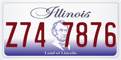IL license plate Z747876