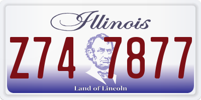 IL license plate Z747877