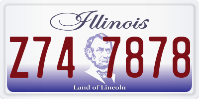 IL license plate Z747878