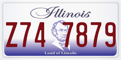 IL license plate Z747879
