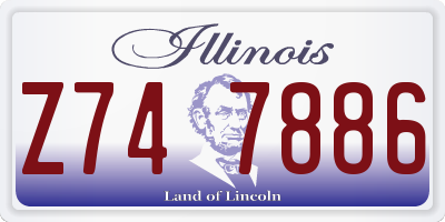 IL license plate Z747886