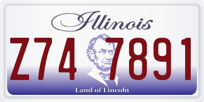 IL license plate Z747891