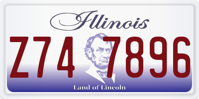 IL license plate Z747896