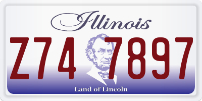 IL license plate Z747897