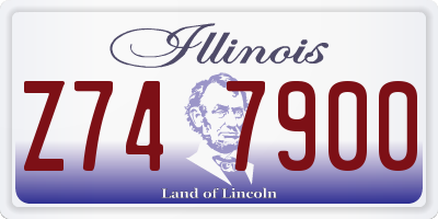 IL license plate Z747900