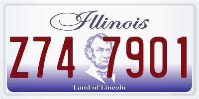 IL license plate Z747901