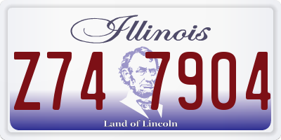IL license plate Z747904