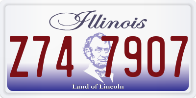 IL license plate Z747907