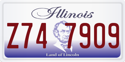 IL license plate Z747909