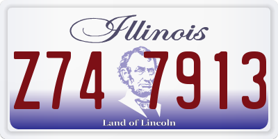 IL license plate Z747913