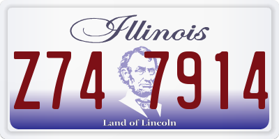 IL license plate Z747914