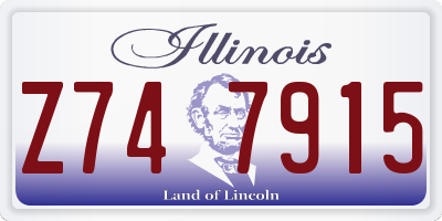 IL license plate Z747915