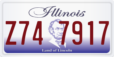 IL license plate Z747917