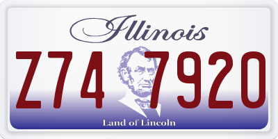 IL license plate Z747920