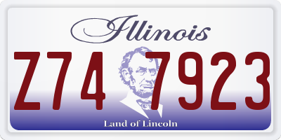 IL license plate Z747923