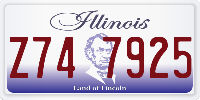 IL license plate Z747925