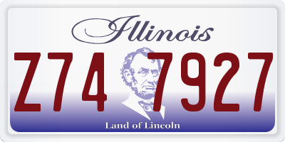 IL license plate Z747927