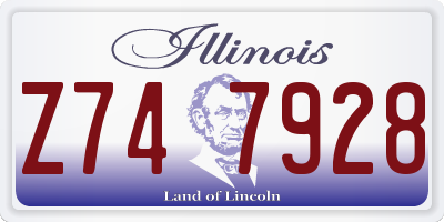IL license plate Z747928