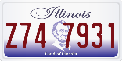 IL license plate Z747931