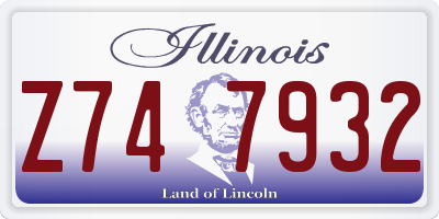 IL license plate Z747932