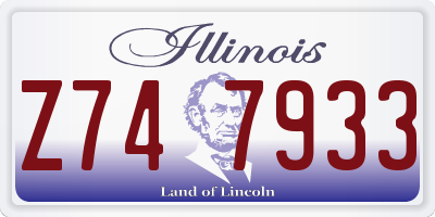 IL license plate Z747933