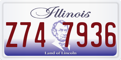 IL license plate Z747936