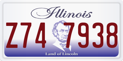 IL license plate Z747938