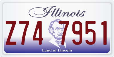 IL license plate Z747951