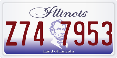 IL license plate Z747953