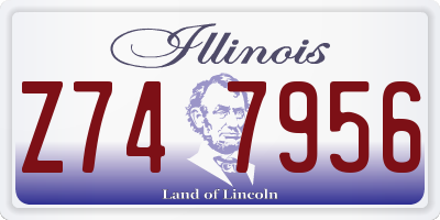 IL license plate Z747956
