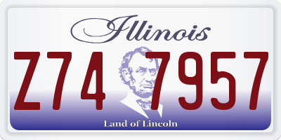 IL license plate Z747957