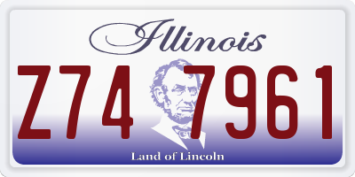 IL license plate Z747961