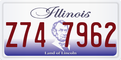IL license plate Z747962